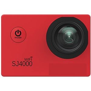 Kleine actiecamera waterdicht WiFi Actie Camera 4K 2.0inch Sport DV Lcd-scherm 1080P HD Duiken 30M Waterdichte Mini auto Register DVR (Size : Standard Package, Color : Rosso)