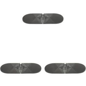 3 Set Rubber Half Zolen Anti Slip Schoen Reparatie Zwart Dikte 2.5mm #1 4 Terug 6.5mm