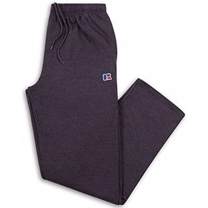 Russell Athletic Grote en lange joggingbroek voor heren - Fleece joggingbroek met open bodem, houtskool, 3X (Lang)