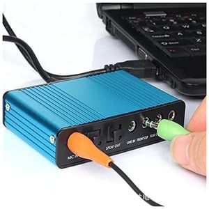 Professioneel - USB Geluidskaart - 6-kanaal - 5.1 - Externe Audiokaartconvertor - Cm6206 Chipset