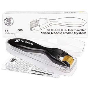 Sodacoda Derma Stempel - 600 Titanium Micro Naalden - Professioneel Precisie Tool voor Verbeterde Facial & Body Care Ondersteuning - 0,20 mm
