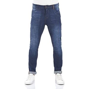 riverso RIVToni Jeans voor heren, taps toelopende pasvorm, katoen, denim, stretch, zwart, blauw, grijs, W29, W30, W31, W32, W33, W34, W36, W38, W40, Dark Blue Denim (D212), 34W x 36L
