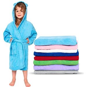 Twinzen - Badjas Kinderen - Zacht en Donzig - Microvezel (100% Polyester) - OEKO-TEX® Gecertificeerd zonder Chemicaliën