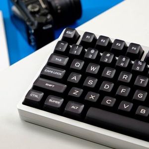 Doorzichtige Jade Keycaps, 142 Toetsen/ABS/SA Profiel/Dubbelshot Keycap Voor MX Switch Aangepast Mechanisch Toetsenbord (Color : Black)