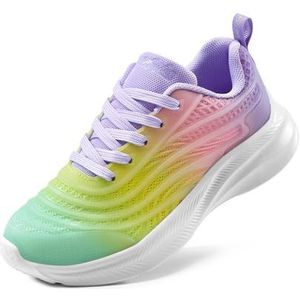 DREAM PAIRS Uniseks hardloopschoenen voor kinderen.,Size 30,Regenboog/Paars,SDRS2330K
