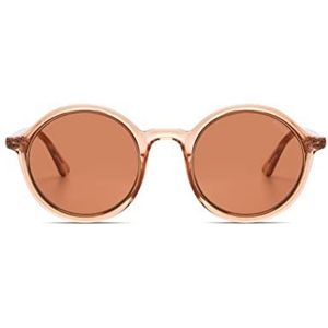 KOMONO Madison Dry Rose Gold Rim Unisex Round Bio Nylon G850 Sunglasses for Men and Women with UV Protection and Scratch-Resistant Lenses