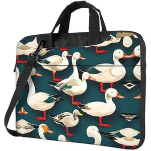 Mallard Ducks ultradunne laptoptas, laptoptassen voor bedrijven, geniet van een probleemloze en stijlvolle reis, Ducks van wilde wilde eend, 15.6 inch