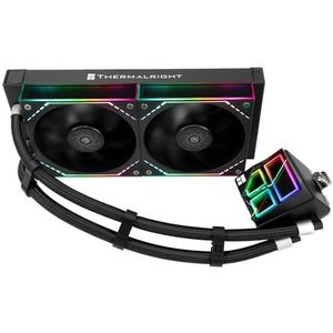 Thermalright Frozen Infinity 240 Black CPU-vloeistofkoeler, dubbele PWM-ventilator met 2000 omw/min, desktop-CPU-Aio-koeler, voor AM4/AM5 en Intel LGA115X/2011/1700/1851, Infinity Mirror