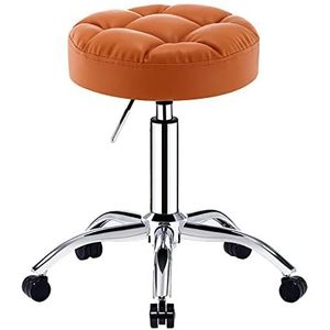 WYUYIWH Ronde rollende kruk schoonheidskrukken stoel verstelbare rolkruk stoel met wielen voor massage schoonheidssalon winkel thuis keuken, zware rollende draaibare kruk, G
