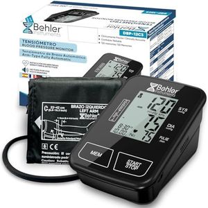 Bloeddrukmeter Bovenarm met Spraakfunctie (ES/FR/DE/EN), Groot LCD Scherm, Geheugen 300 Metingen, Aritmie Detectie, USB-C, Automatische Uitschakeling