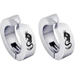 2pc eenvoudig geen piercing oorbellen titanium staal clip-on nep oorbel ronde oorclip voor vrouwen mannen punk feest mode sexy sieraden