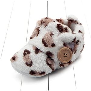 Kerst Schoenen Mooie warme ontwerp baby meisjes jongens peuter eerste wandelaars baby schoenen zachte slippers schattige schoenen winter antislip baby warme schoenen Kerst Elf Schoenen (Color : Leopa