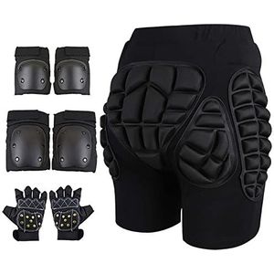 3D Heupkussen Skiën Beschermende Gevoerde Shorts Broek Dames Heren Bescherming Heup Butt Guard Pad Ademend Slagvastheid For Skiën, Schaatsen, Snowboarden Unisex Protector Pad (Color : A1, Size : S)