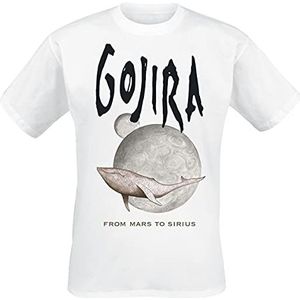 Gojira Whale From Mars T-shirt wit M 100% katoen (organisch katoen) Band merch, Bands, Duurzaamheid