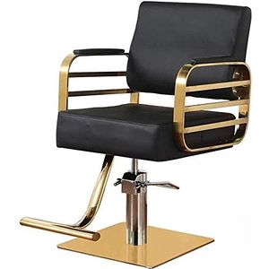 Renovatiehuis kappersstoelen voor haarstylist hydraulische kappersstoel voor kapsalon met bredere zitting zware hydraulische pomp tattoo stoel shampoo schoonheidssalon apparatuur (kleur: donkergrijs +