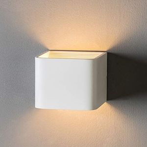 Kosilum Quadra Led-wandlamp, 6 W, 10 cm, warmwit, verlichting, woonkamer, slaapkamer, keuken, hal, 6 W, 540 lumen, geïntegreerde led, IP20