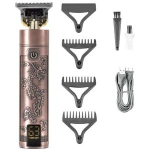 Tondeuse voor mannen, tondeuse professionele tondeuse T9 haarsnijmachine oplaadbare kapselmachine metalen trimmer voor mannen (kleur: rood)