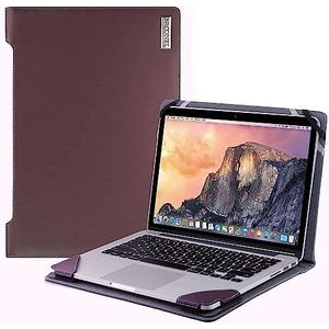 Broonel - Profile Series - Paars lederen Hoes - compatibel met de Lenovo Yoga Slim 6i Gen 8 14"" Laptop