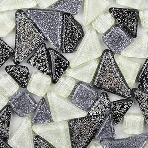 Mozaïek tegels 100 gram/set DIY onregelmatig glas mozaïek stenen mozaïek glas kiezels ambachten materiaal puzzel voor doe-het-zelf mozaïek maken (kleur: 35)