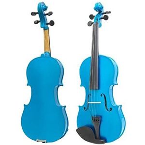 Viool Beginner Blauwe 4/4 Student Fiddle Esdoornhout Akoestische Viool Met Case Bow Voor Beginner Leerling Muzikaal Cadeau Professionele Viool