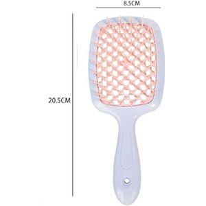 DieffematicSZ kam Wide Tooth Hollow Mesh Comb Ladies Scalp Massage Hairbrush Hollow Home Salon DIY Hair Tools (Color : Pink)