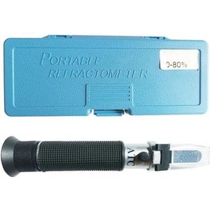 W50 Handheld 0-80% Alcohol Refractometer ATC Spirits Tester Meter Alcoholmeter Likeur Wijngehalte Tester Met Retail Box, huishoudelijk, Industrieel gebruik