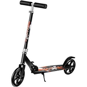 Scooter for volwassenen Lichtgewicht gemakkelijk opvouwbare straatduwscooter met verstelbaar stuur 200 mm grote wielen for tieners Kinderen vanaf 12 jaar Ondersteuning 330 lbs