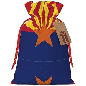 Arizona vlag print vakantie trekkoord geschenkzakken, inpakzakken zakjes kerstcadeautjes (medium klein)