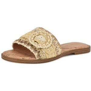 Nine West Platte damessandalen, Light Natural Cream Multi 110, 39.5 EU