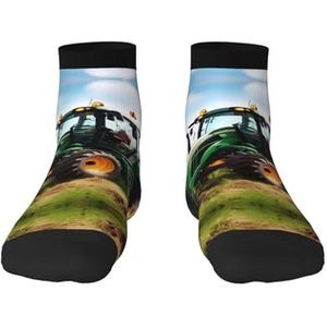 Bedrijf boerderij tractor print veelzijdige sportsokken voor casual en sportkleding, geweldige pasvorm voor voetmaten 36-45, Bedrijf boerderij Tractor, Eén Maat