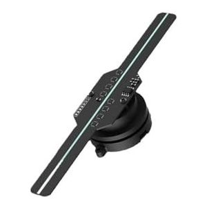 Transparante LED-display Mini 3D-hologramventilatorprojector Halloween Kerstmis holografische display Levendige beelden