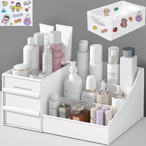 TEGOVA - Make-up Organizer - Wit - Cosmetica-opbergbox - 2 Laden