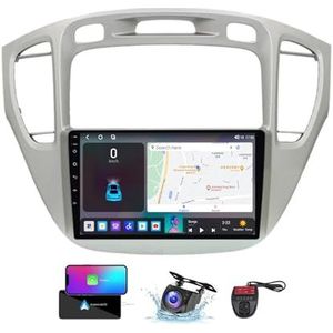 Voor Toyota Highlander 1 XU20 2001-2007 Android 13 Carplay Autoradio, 9 inch Scherm Radio Wireless Android Auto Bluetooth 5.0 Handsfree 4G WiFi FM/RDS/DAB+ Radio DSP Camera + DVR(A,NF-6)