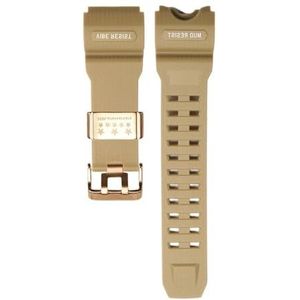 Horloge Accessoires Fit for Casio g shock mudmaster gwg1000 GWG-1000 heren Horlogeband Roestvrij Stalen Ring Vervanging Band (Color : Khaki G 8, Size : GWG-1000)