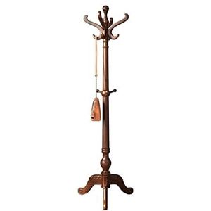 Kapstok Staand Massief Houten Kapstok Hal Kapstok Boom Met 11 Haken & Stabiele Tri-Legged Base, Hanger Stand Voor Thuis Hal Slaapkamer Kledingrek Staand (Color : Walnut)