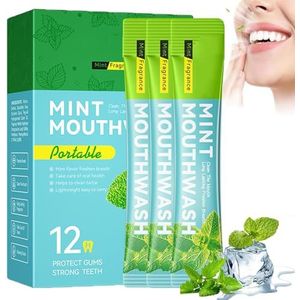 Mondwater, 60-pack Draagbare Mondwater Voor Een Frisse Adem, Mondwater In Reisformaat, Draagbare, Verse Munt Mondwaterstrips Voor Superieure Mondhygiëne (munt)