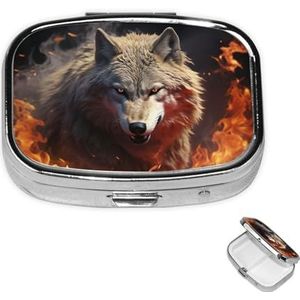 Pil Case Rechthoek 3 Compartiment Pillendoos Ronde Pil Organiseer Metalen Waterdichte Geneeskunde Organizer Doos voor Reizen Kleine Pillen Container Draagbaar voor Supplementen