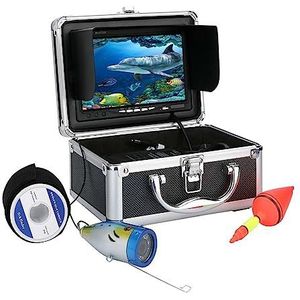 Waterdichte viscamera, Onderwater Vissen Camera 7 Inch Hd 1000tvl Onderwater Vissen Video Camera Kit Led Infrarood Lamp Lichten Video Fishfinder 50M(IR LEDs 30M Cable)
