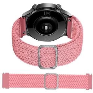 dayeer Gevlochten bandjes voor Ticwatch Pro 3 GPS 2020/GTX/E2/S2 Smart Horlogebanden Vervanging Sport armband (Color : Pink White, Size : 22mm Universal)