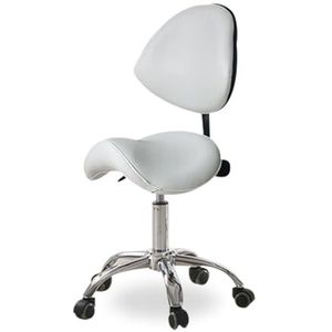 Zadelkruk Ergonomische Zadelkruk Verstelbare Zadelkruk Stoelen Met Rugleuning Draaibaar Hydraulisch Verstelbaar Geschikt For Binnen- En Buitengebruik In Verschillende Scenario's (Color : White)