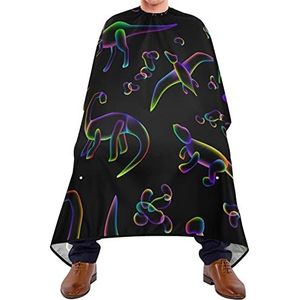 Kapper Cape 140x168cm, Gradiënt Dinosaurussen Kappers Cape Zacht Haar Gesneden Cape Waterdichte Kapper Jurk, Voor Haar Styling, Mannen, Kappers