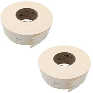 Knauf 2 stuks papieren voegband - rol van 75m; Breedte: 5 cm - papieren verstevigingsstroken, voegband