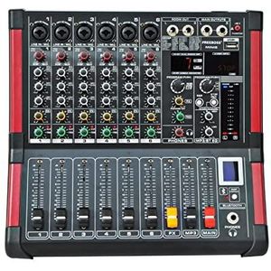 Audiomixer, Mini6 Bluetooth Record 6 kanalen (mono) 99 DSP effect USB Functie Professionele audiomixer Eenvoudig te gebruiken en te bedienen