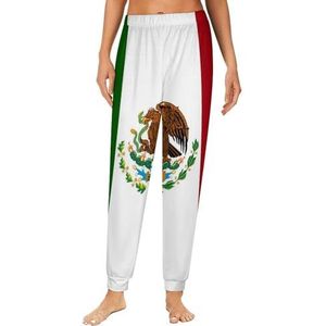 Mexicaanse vlag dames pyjama lounge broek elastische tailleband nachtkleding broek print