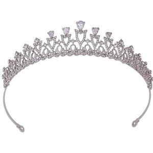 Dunne Tiara Party Bruid Kroon Strass Bruiloft: Meisjes voor Sierlijke Prinses Kroon, Kunststof, Geen edelsteen