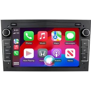 Android Radio voor Opel Astra/Antara/Vectra, 7 inch Touchscreen Autoradio met Wireless CarPlay Android Auto Bluetooth WIFI(Black,4Core(1+32GB))