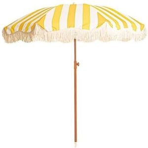 Strandparasols met franje, boho franjeparaplu, strandstoelparaplu witte franje, boho parasol met franje, boho paraplu buitenterras, met draagtas (Color : A, Size : 200 * 240cm/6.5 * 7.8ft)