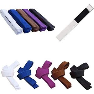 MMASPORT The Fight Evolution BJJ Belt Jiu Jitsu Kimono-riem - gi 100% katoen, dikte 5 mm, gevoerd met EVA, verschillende kleuren (wit, 280 cm)