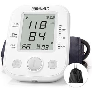 Duronic BPM200 Digitale bovenarmbloeddrukmeter | Detectie van aritmie | Manchet 22-36 cm | Automatische bloeddrukmeting | Bloeddrukmeter met hartritmefunctie | AAA-batterijen