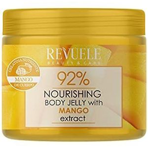 Revuele 92% voedzame lichaamsgelei met mango-extract 400 ml 100% zuiver natuurlijk en organisch zeer zuiver mangoblad extract beschermt de huid tegen zonnebrand